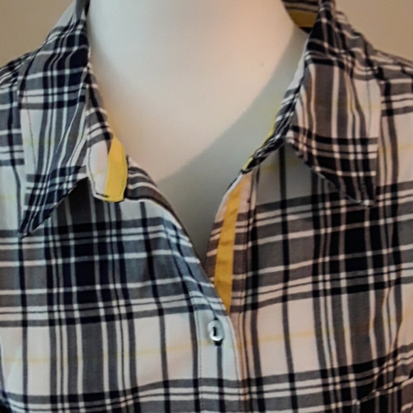 Allison Daley black and white checked blouse - Picture 2 of 9